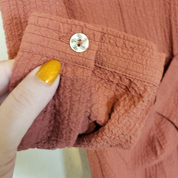 Soft Surroundings Plein Air Button Down Lagenlook Collared Tunic Top Women XS - Picture 6 of 11